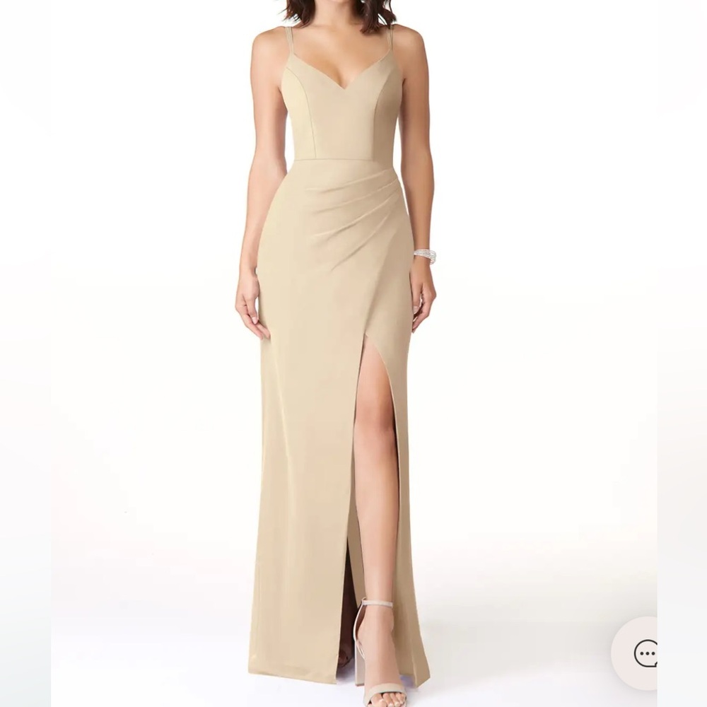 Azazie Leo V-Neck Chiffon Dress